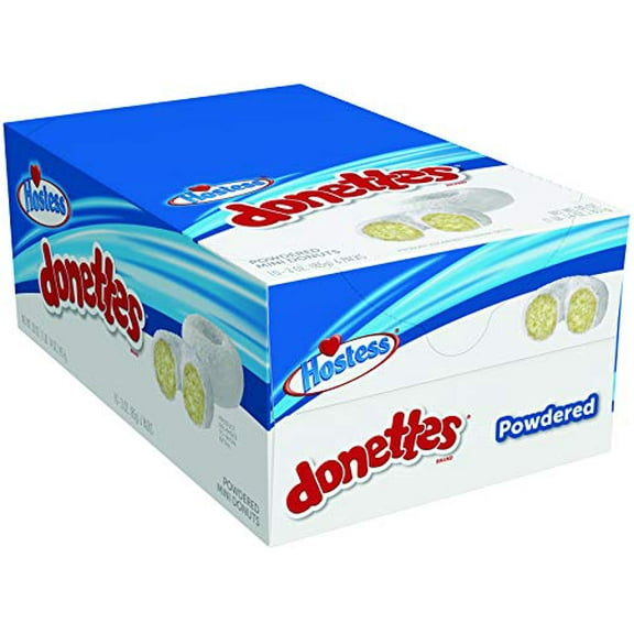 Hostess Donettes Mini Donuts, Powdered Sugar, 3 Ounce, 10 Count