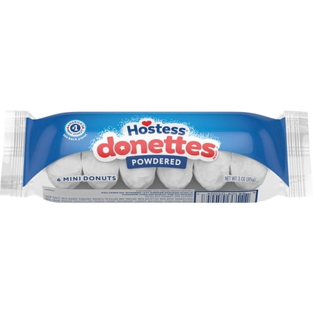 Hostess Donettes, Powdered Mini Donuts, 3 oz Sleeve (6 Mini Donuts)
