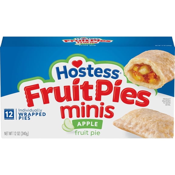 Hostess Fruit Pies with Apple Flavored Filling, 12 Oz. Box (12 Count) ( PACK OF 2 )