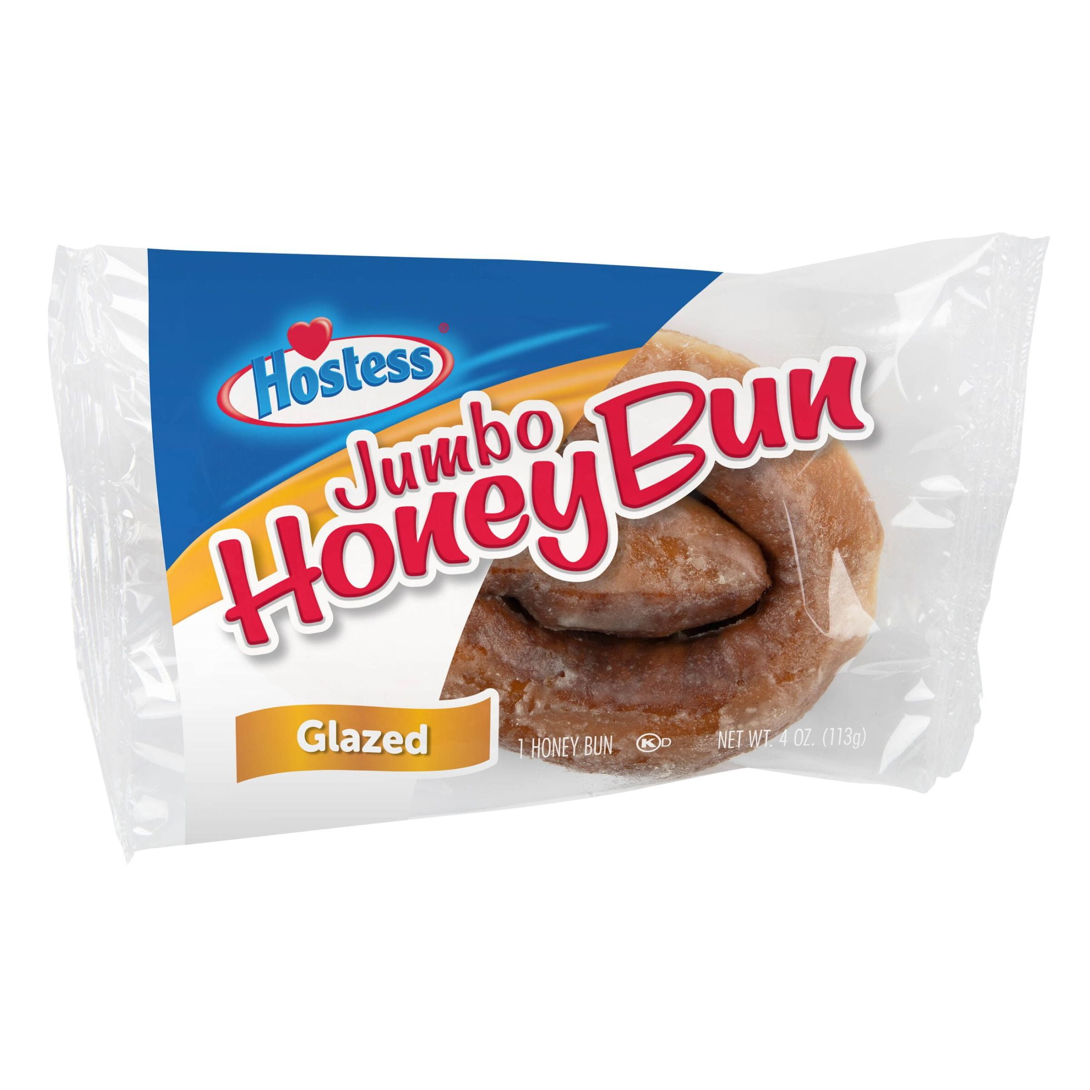 HOSTESS Jumbo Glazed Honey Bun, Single Serve, 4.75 oz