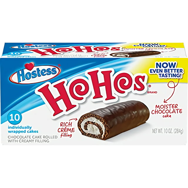 Hostess Ho Hos | 10 Count | 10 Ounce | Pack of 2 (20 Total Ho Hos)