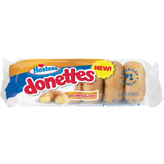 Hostess Honey Bun Mini Donettes, 3 oz Packs (Pack of 10)