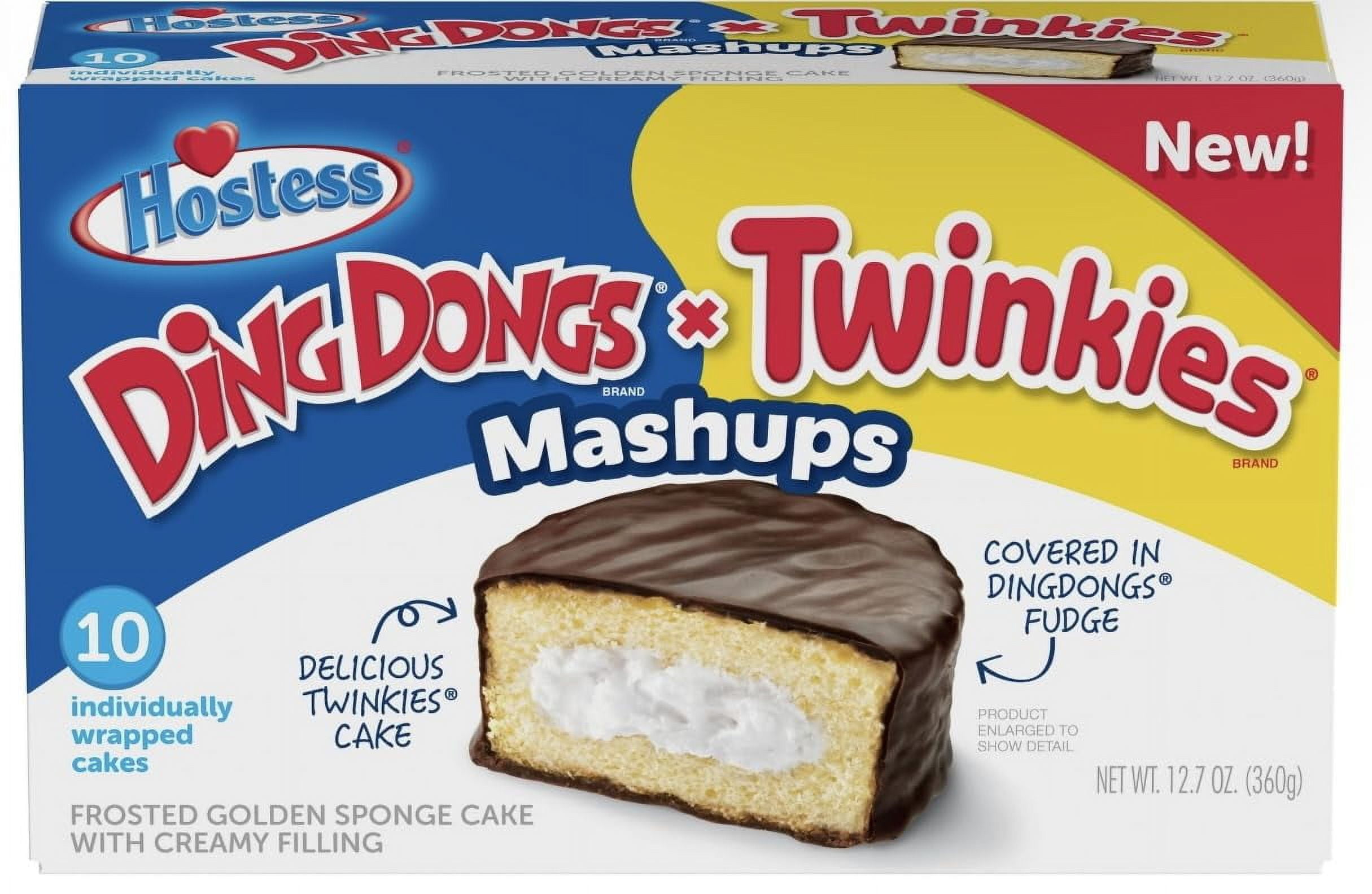 Hostess Mashups 12.7oz Package (Ding Dongs x Twinkies) 2 Boxes Of 10 ...