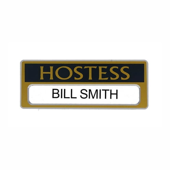 Hostess Name Badges Magnetic, Personalizeable, Church or Organization. Set -4