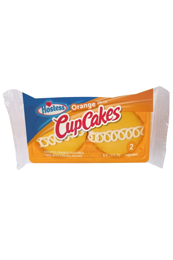 Orange Flavored Cupcakes Single Serve, 2 Count, 3.38 oz