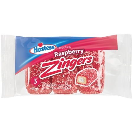 Hostess Raspberry Zingers, Raspberry and Coconut, Sponge Cake, Single Serve, 1 PACK
