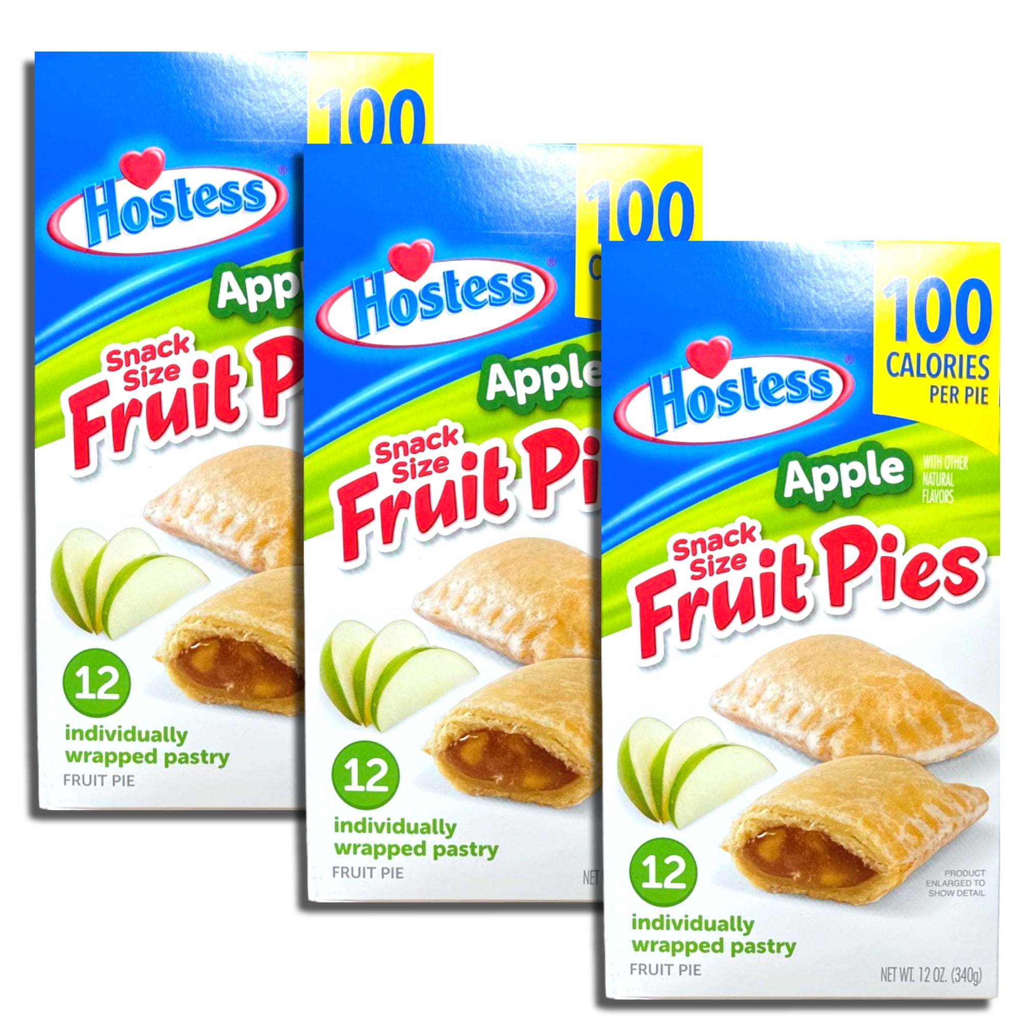 Hostess Snack Size Apple Fruit Mini Pies, 100 Calorie, 36