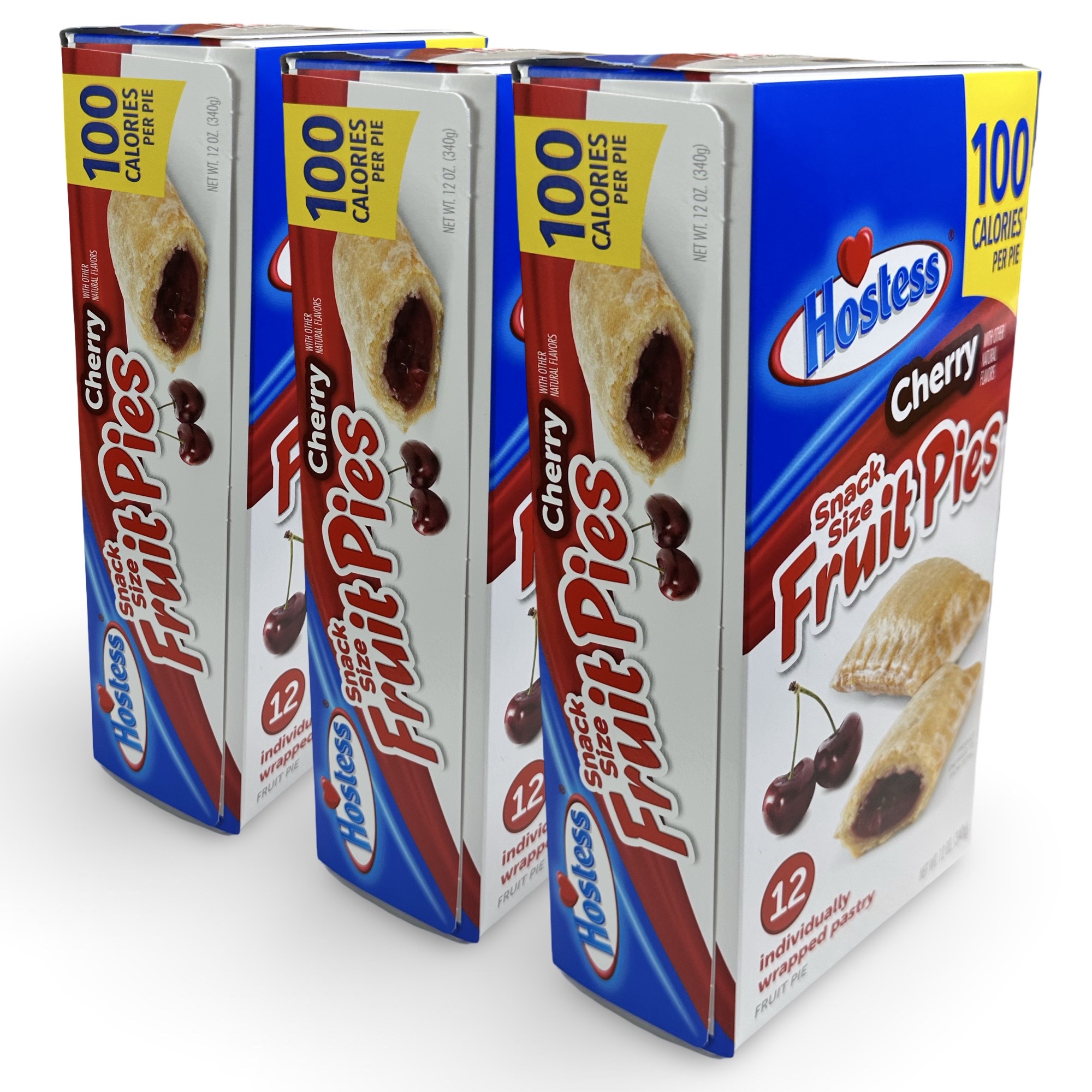 Hostess Cherry Fruit Pies - 4.5 Oz, 8 Count - American Snack Classic