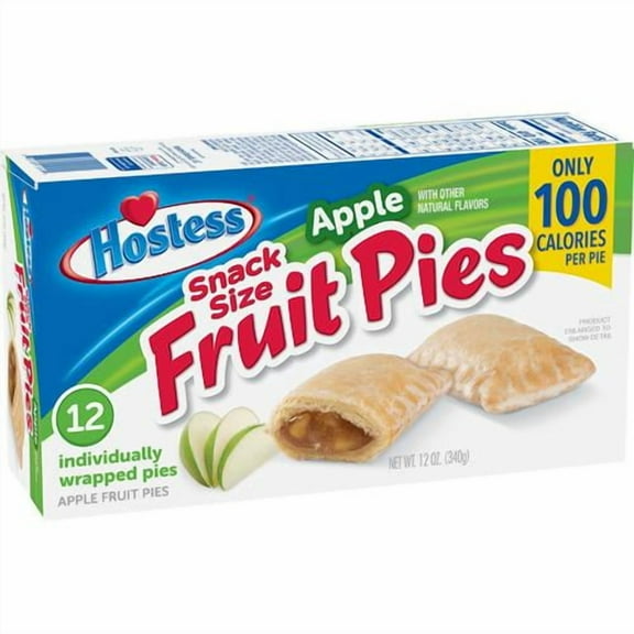 Hostess Snack Size Fruit Pies, Apple, 12 Count - Pack of 2