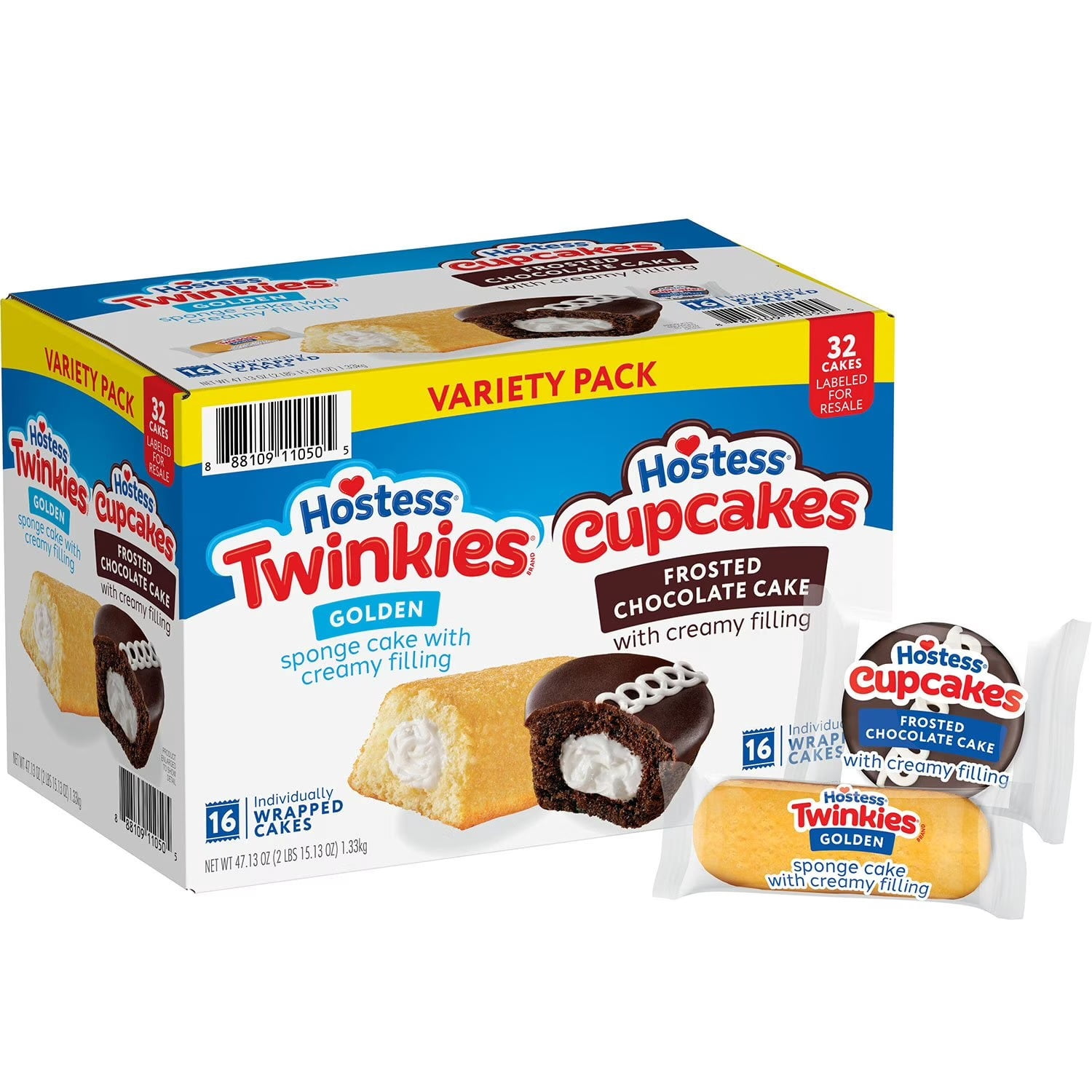 Hostess Twinkies & Cupcakes Variety Pack Snack Cakes, 32 pk. - Walmart.com