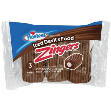 HOSTESS Devil's Food ZINGERS Single Serve, 3 Count, 3.81 oz