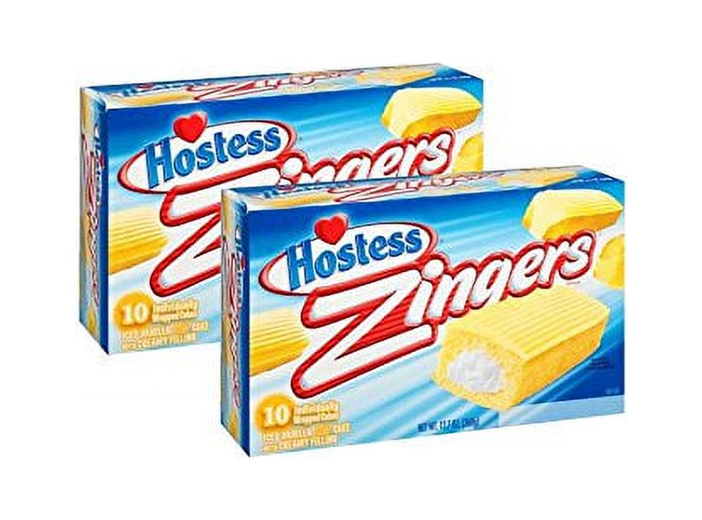 Hostess Zingers Vanilla Cakes 10 Cakes (2 Boxes)