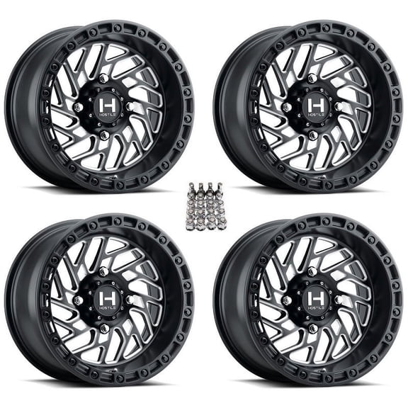 Hostile Jigsaw 15" ATV Wheels Milled Sportsman RZR Ranger