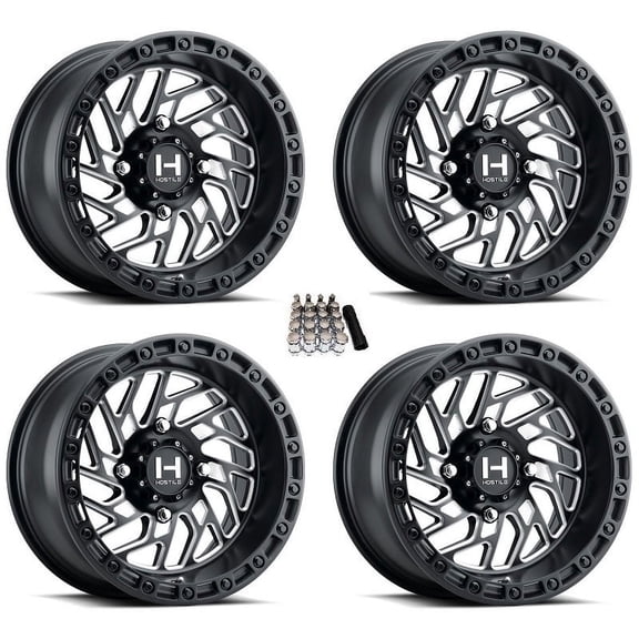 Hostile Jigsaw 15" UTV Wheels Milled Polaris RZR 1000 XP / Ranger XP 900/1000