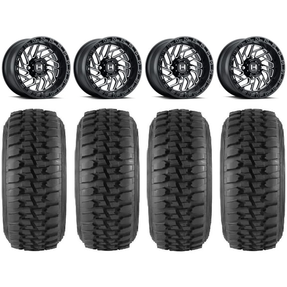 Hostile Jigsaw 15" Wheels Milled 30" Desert Series Tires Sportsman RZR Ranger