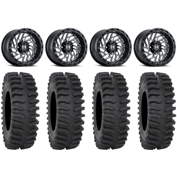 Hostile Jigsaw 15" Wheels Milled 30" XT400 Tires Polaris RZR XP 1000 / PRO XP / Ranger XP 900/1000