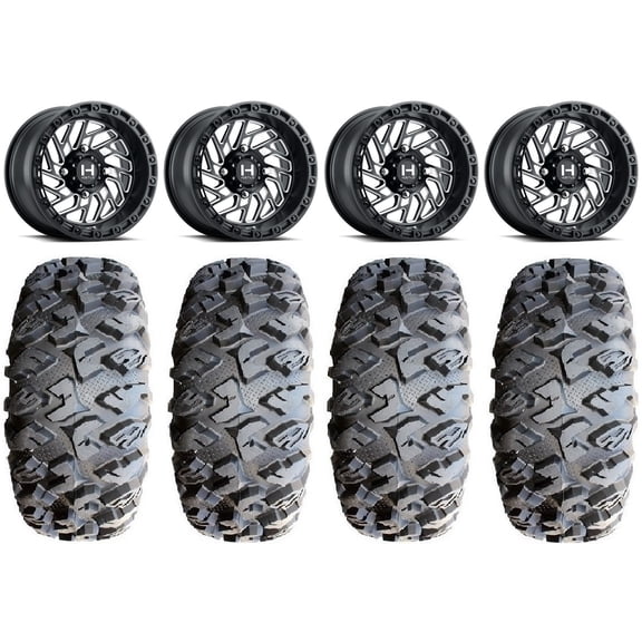 Hostile Jigsaw 15" Wheels Milled 31" MotoClaw Tires Polaris RZR XP 1000 / PRO XP / Ranger XP 900/1000