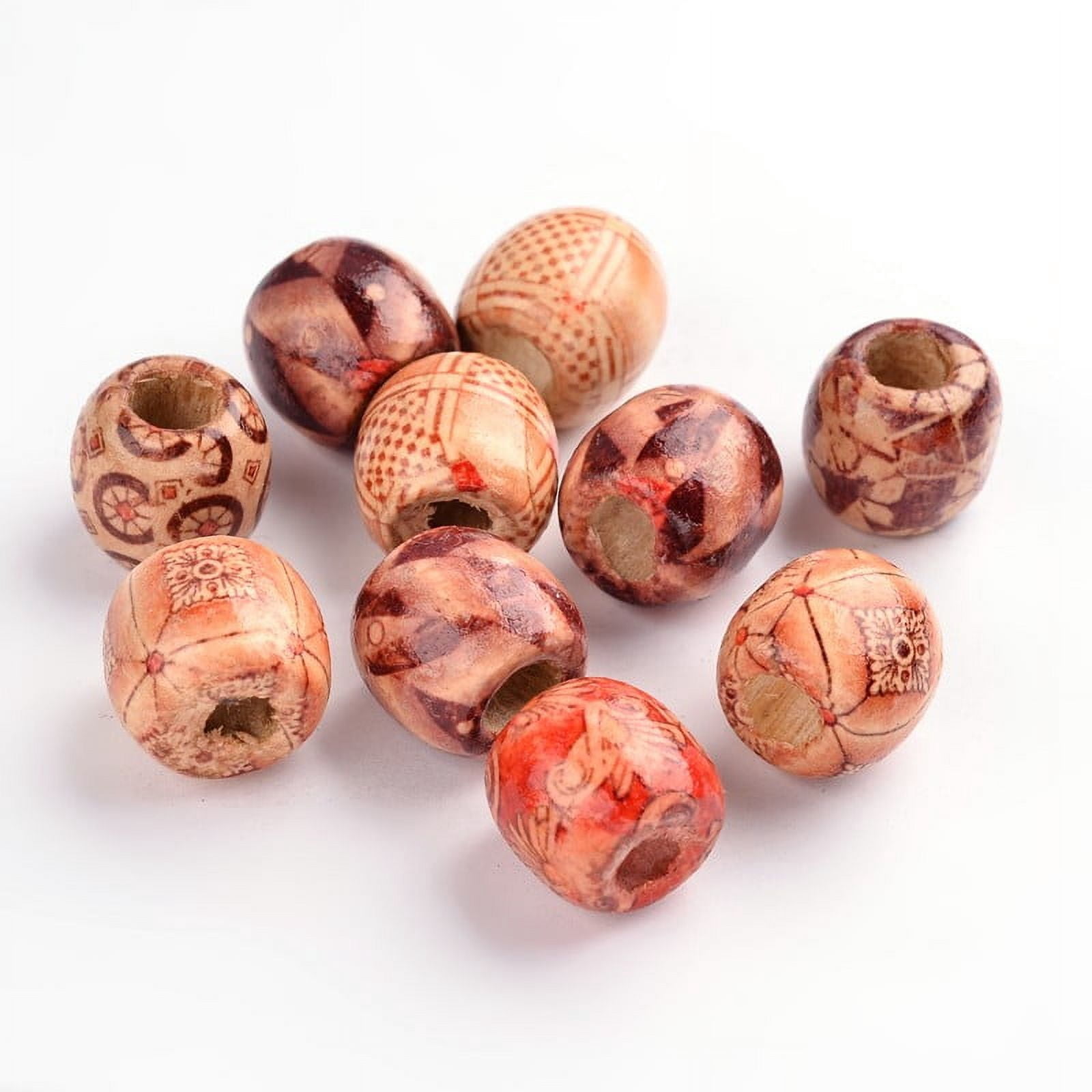 Hot 16mm Mixed Natural Wood Round Beads for Jewelry Making Loose Spacer Charms Mixed Color 16x17x17mm Hole: 7mm about 600pcs/1000g