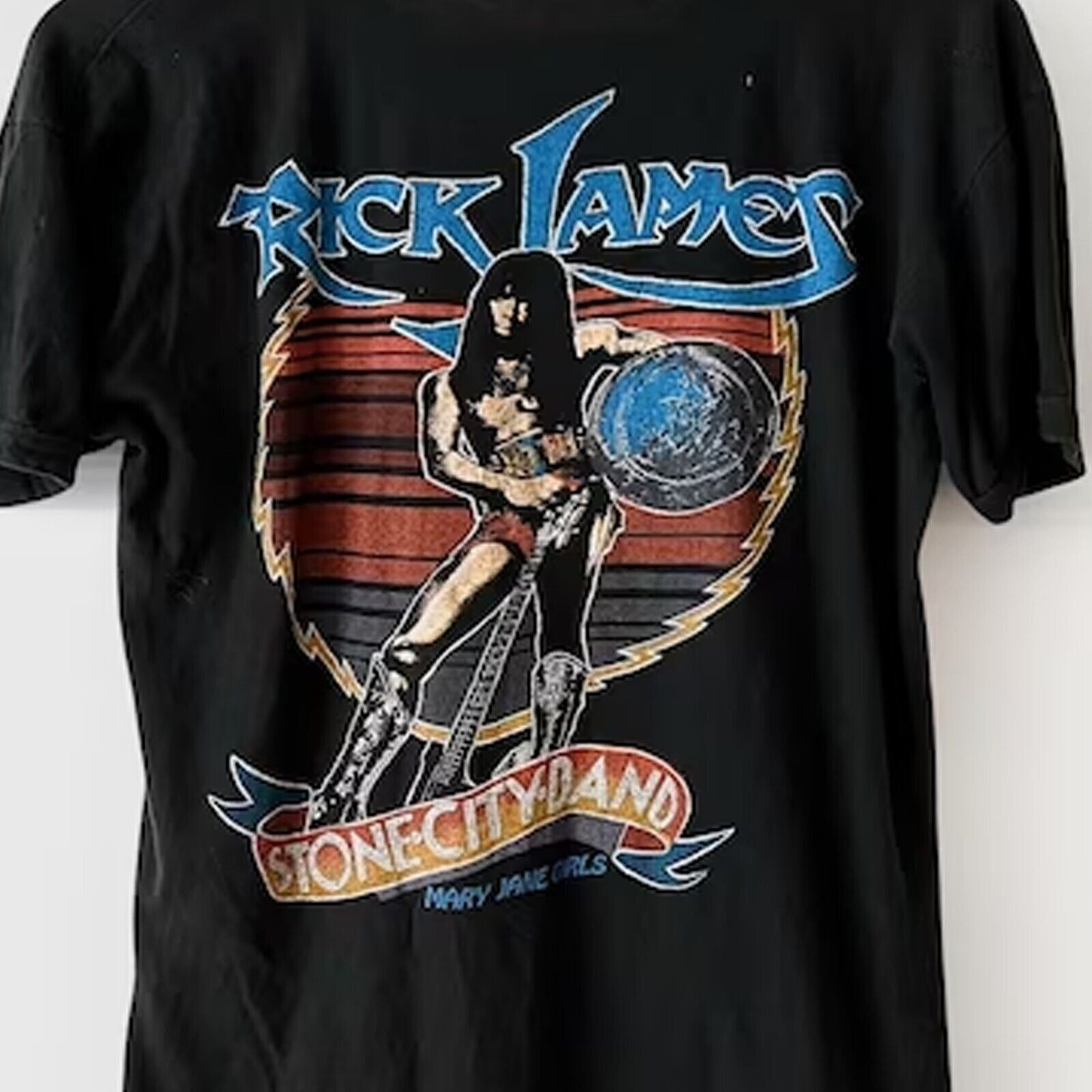 Hot 1983 Rick James Cold Blooded Vintage Tour Band Short Sleeve Shirt