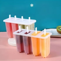 Hot!4-Cavity White Silicone Popsicle Mold with Lid – Reusable BPA-Free Ice Pop Maker for Homemade Frozen Yogurt, Fruit Bars & Summer Desserts