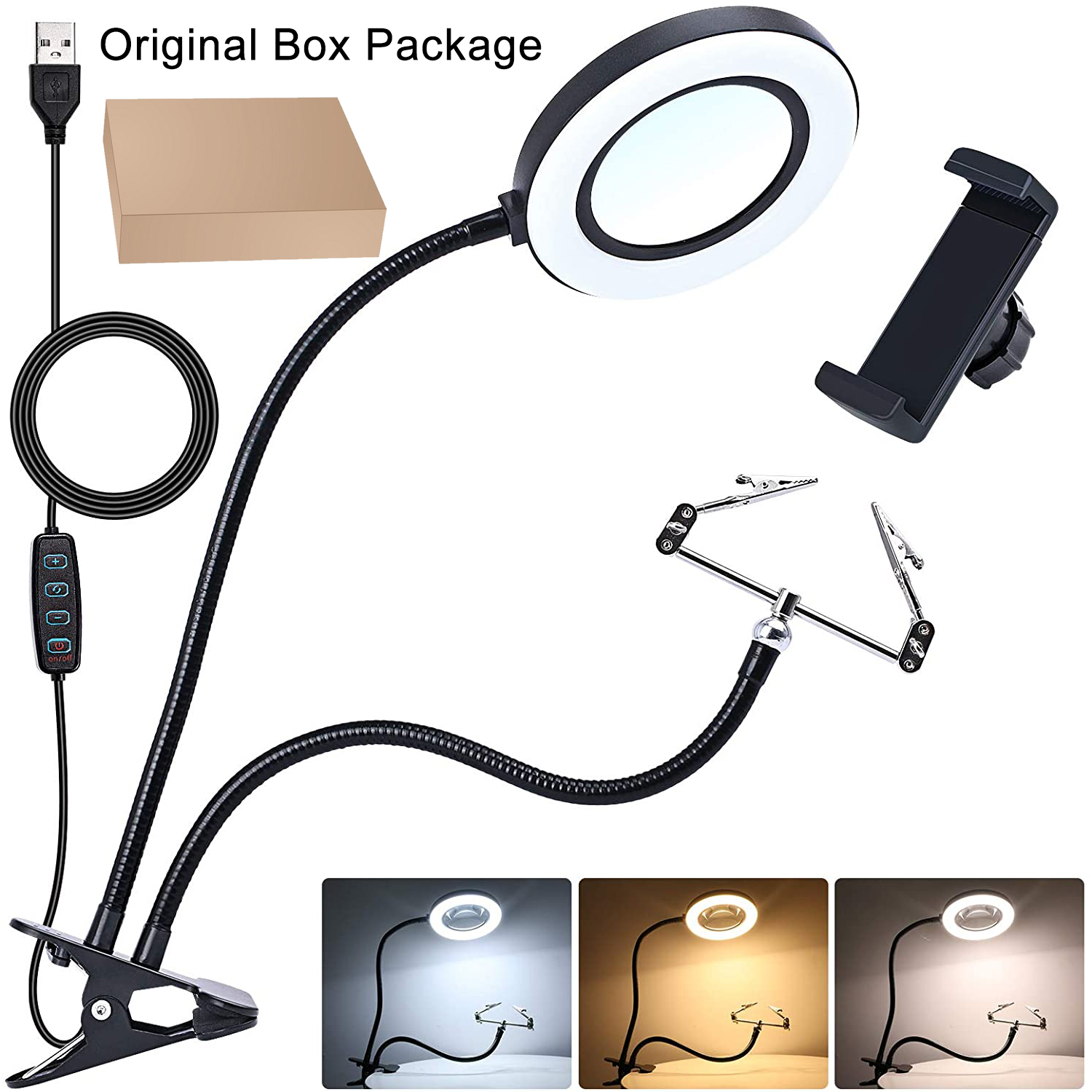 Hot 5X Magnifying Lamp Table Clamp Max Comfort Work Like Lash