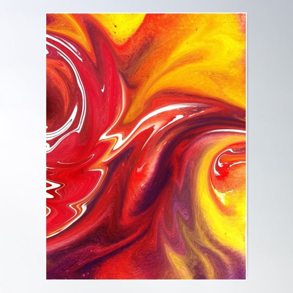 Hot Abstract Flames Decorative Art Poster Wall Art, Modern Wall Decor For Living Room Bedroom, 12x18 UNFRAMED