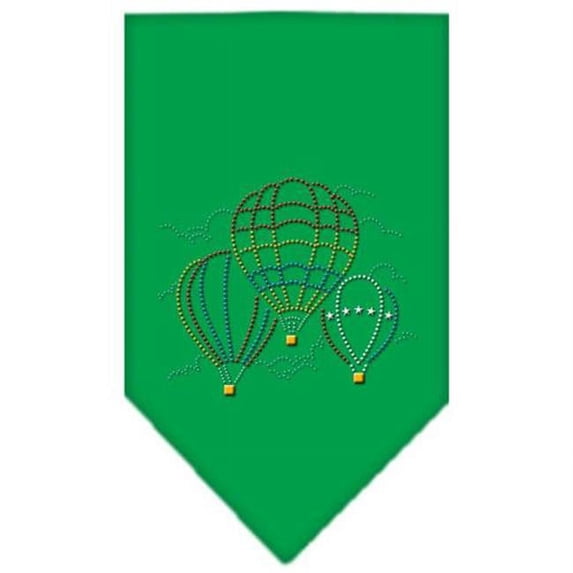 Hot Air Ballons Rhinestone Bandana Emerald Green Large