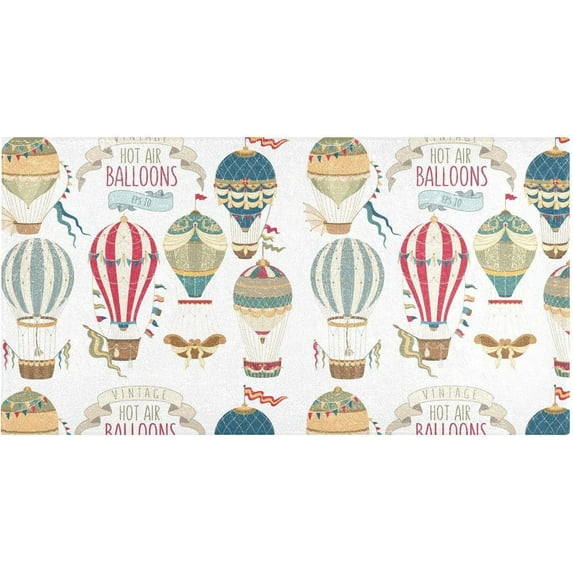 Hot Air Balloon 39" x20" Soft and Absorbent Bathroom Rugs,Quick Dry Machine Washable Bath Mat for Bathroom Kitchen Bathtub Home Decor