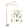 thumbnail image 1 of Hot Air Balloon Baby Crib Bell Mobile – Rotating Wooden Wind Chimes with Stars, Moon & Balloon Pendants – Soothing Infant Sleep & Nursery Decor, 1 of 10