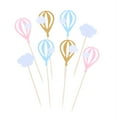 thumbnail image 1 of Hot Air Balloon Cake Topper, 30PCS White Cloud Hot Air Balloon Cake Cupcake Toppers Muffin Food Fruit Picks Baby Shower Birthday Party Favors Supplies, 1 of 5