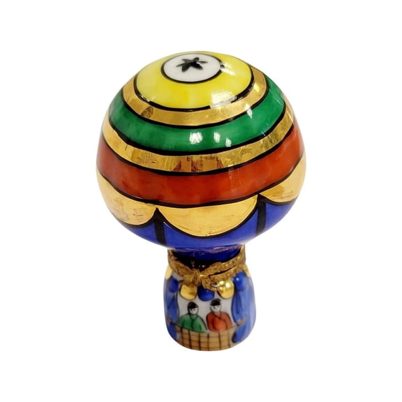 Colorful Hot Air Balloon Limoges for Collectors Limoges Box Porcelain Figurine