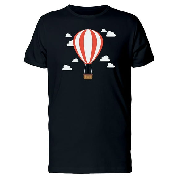 Hot Air Balloon Flying Around T-Shirt Men -Image by Shutterstock, Male x-Large