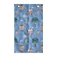 thumbnail image 1 of Hot Air Balloon Hanging Pocket Organizer, Striped Sky Transportation Soaring Clouds Birds Repetitive Illustration, Printed Polyester Storage Bag with Pockets, 21" x 31", Multicolor, 1 of 2
