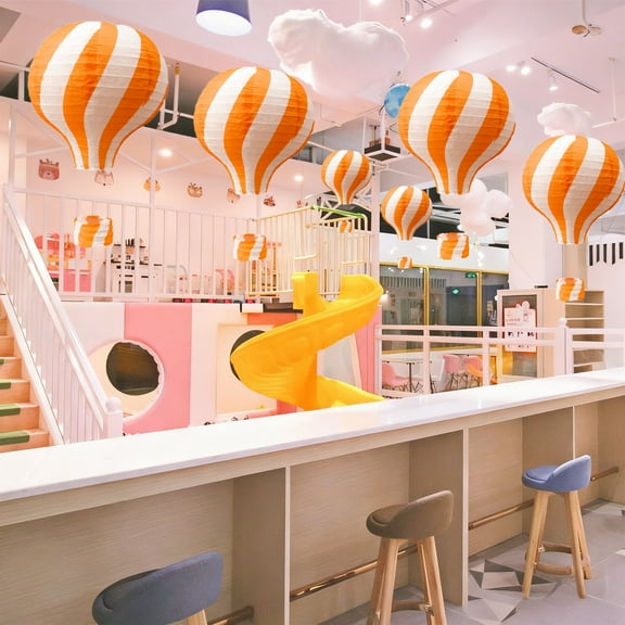 Hot Air Balloon Paper Lanterns Hanging Decorations, 18 Inch Paper Lantern Balloon for Birthday Wedding Baby Shower Christmas Party Classroom Ceiling Decor Nursery Home Event Supplies