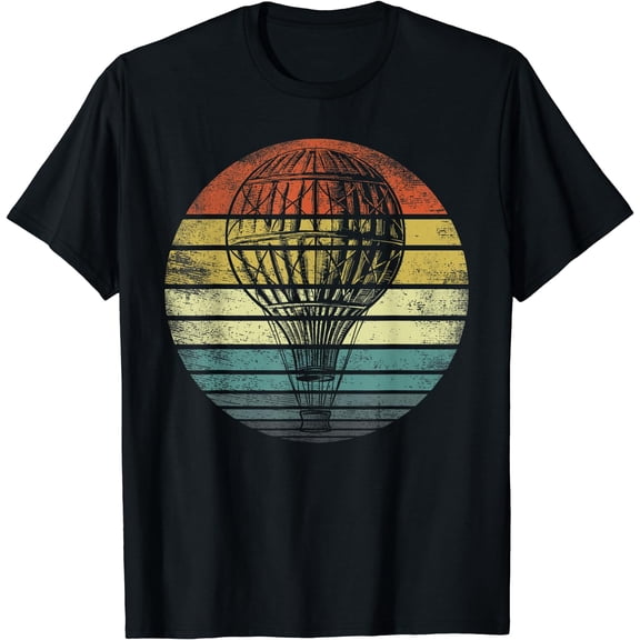 Hot Air Balloon Pilot Gifts Retro Balloon Sky Ride Festival T-Shirt