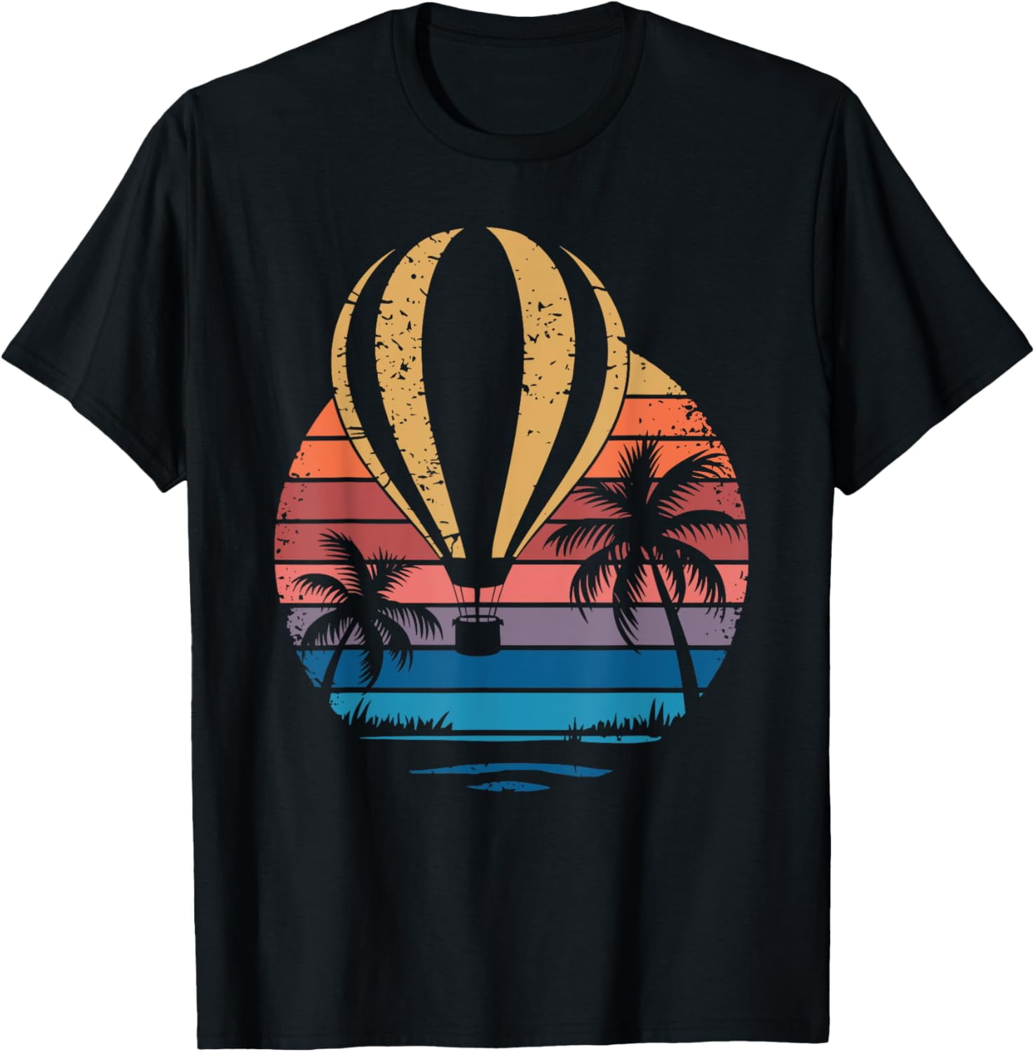 LIGHT BULB HOT AIR BALLOON T-SHIRT BLACK main image 1