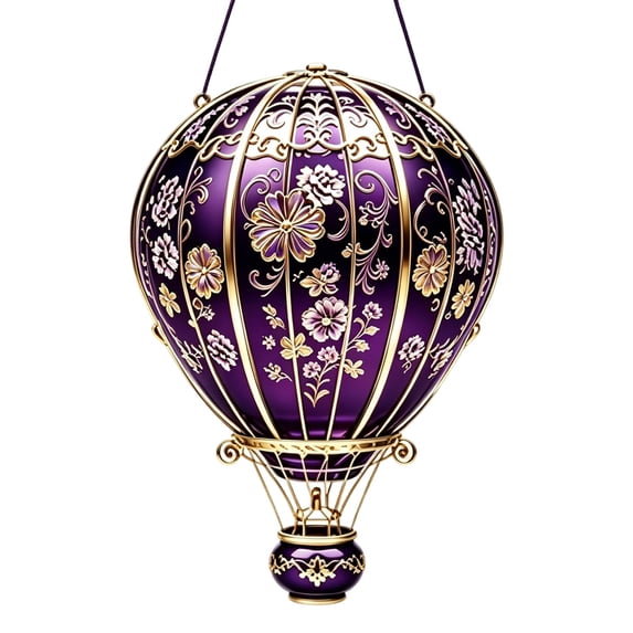 Hot Air Balloon Solar Hanging Light, Flickering Flame Acrylic Outdoor Decor, Solar Powered Lantern for Garden, Patio, Porch, Yard, Tree, Party Decoration, 1 Pack