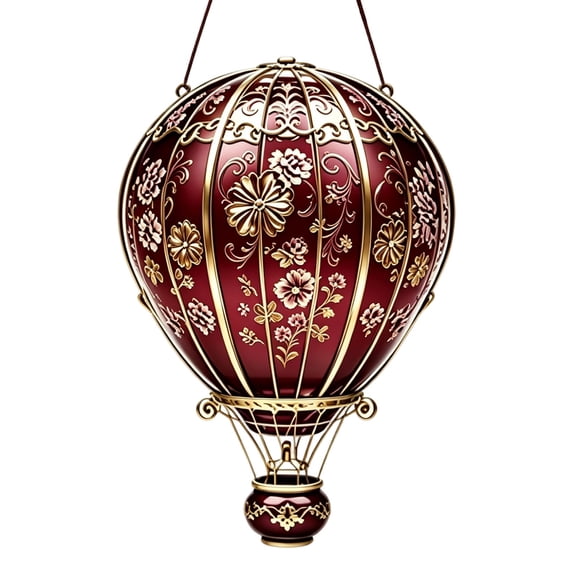 Hot Air Balloon Solar Hanging Light, Flickering Flame Acrylic Outdoor Decor, Solar Powered Lantern for Garden, Patio, Porch, Yard, Tree, Party Decoration, 1 Pack