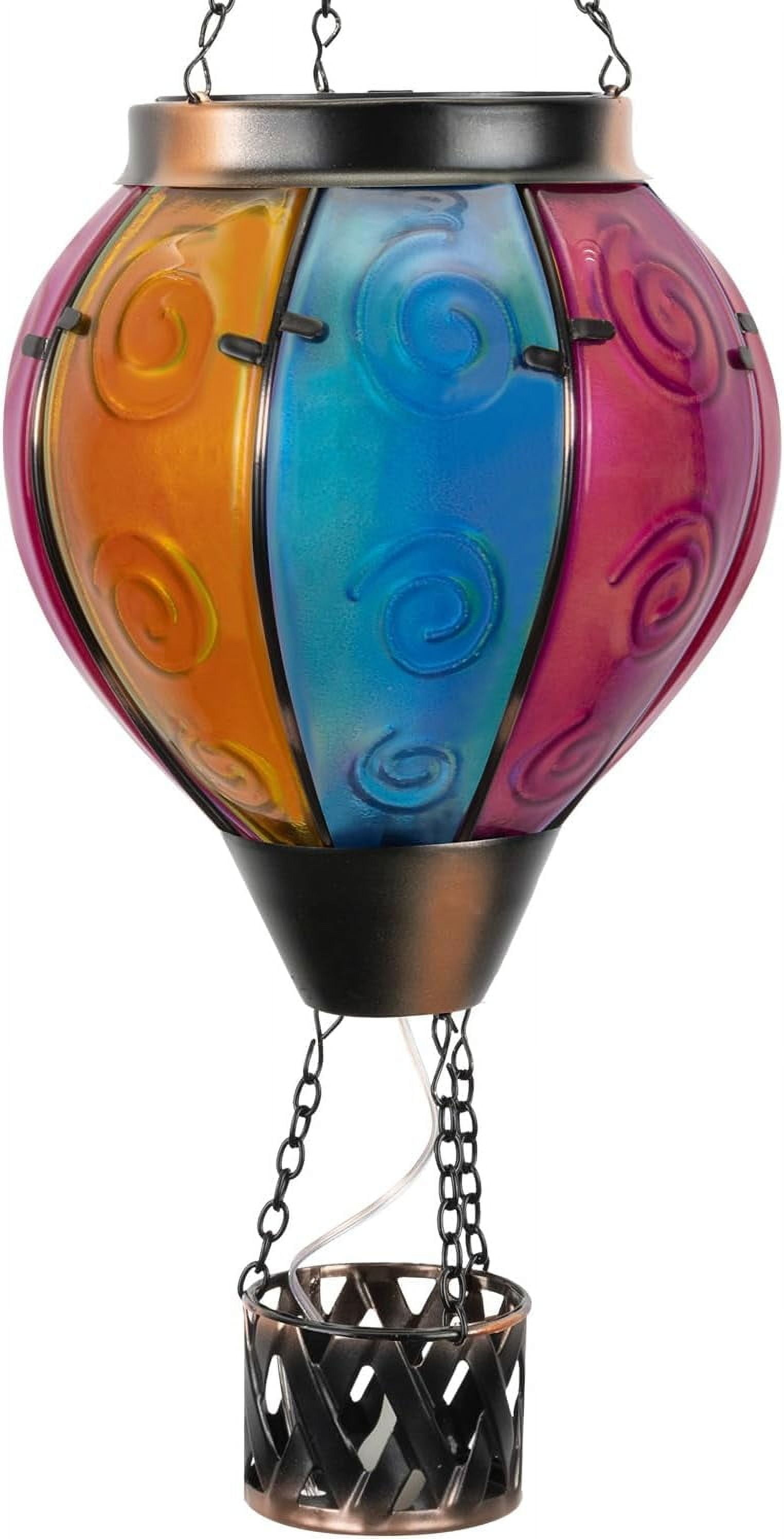 VEWOLIGHT Peacock Solar Lantern With Flickering Flame LED - Waterproof Hanging Outdoor Decor For Garden, Yard, Patio
