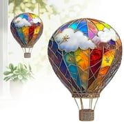 Hot Air Balloon Solar Lantern with Flickering Flame Light,Outdoor Solar Hanging Lights Waterproof for Garden Yard Farmhouse Patio Pathway Decoration (1pcs)