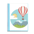 thumbnail image 1 of Hot Air Balloon Sun Cloud Pattern Book Sheet Protectors Portfolio Binder Folder, 1 of 3
