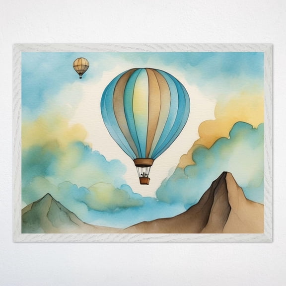 Hot Air Balloon Wall Art For Nursery And Kids Rooms Hot Air Balloon Wall Decor Hot Air Balloon Hot Air Balloon Poster Wall Art Modern Wall Decor Art