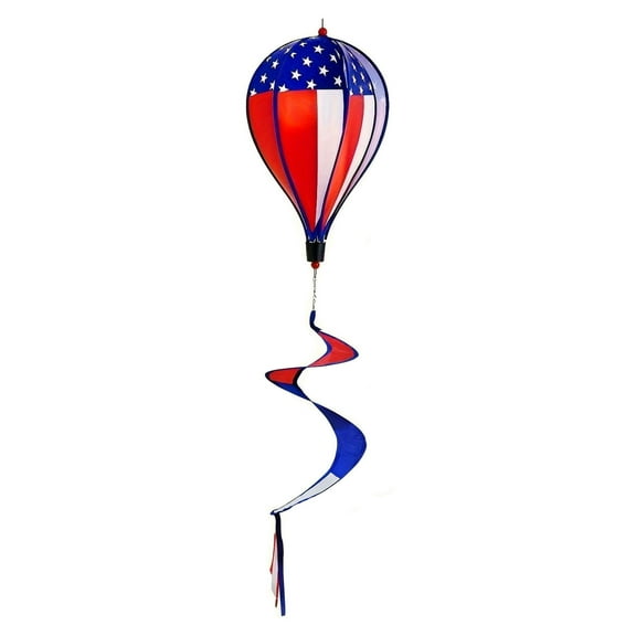 Hot Air Balloon Wind Spinner Garden Windmills and Spinners Decorations Large Outdoor Hanging Decor Lawn Yard Windsock Ornaments Colorful Wind Hanging Patriotic Wind Catchers Ornaments