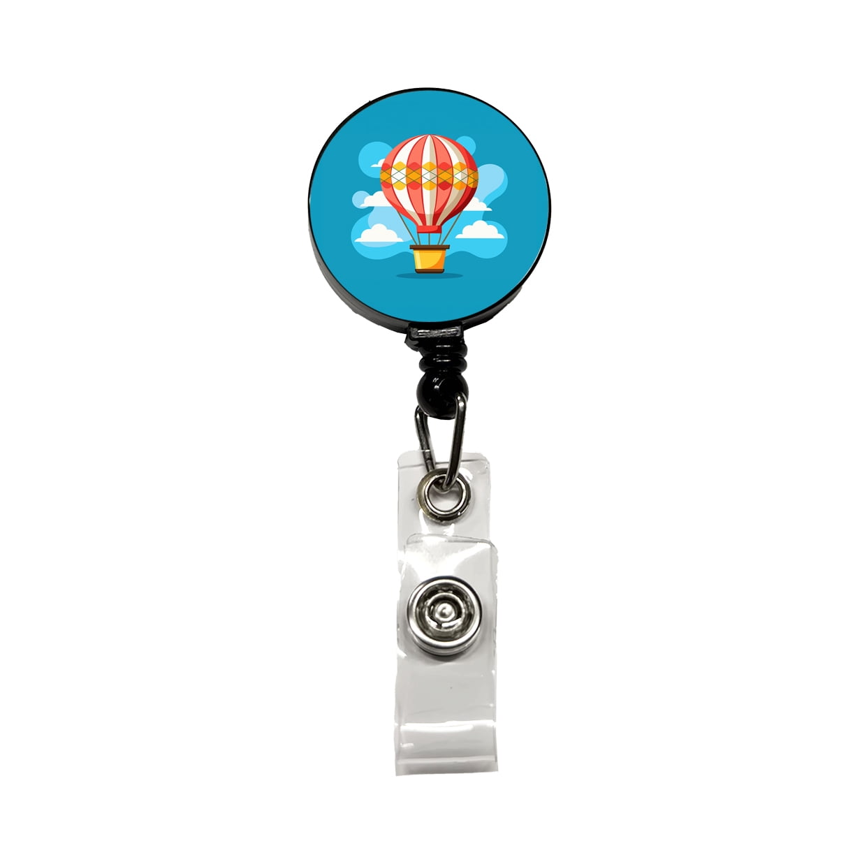 Hot Air Balloon in Sky Retractable Reel ID Badge Key Card Name Tag ...