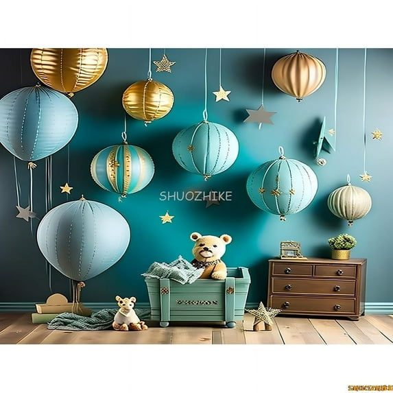 Hot Air Balloons Birthday Party Photography Backdrops Props Newborn Baby Portrait Childr Photo Studio Background Props SDS-02