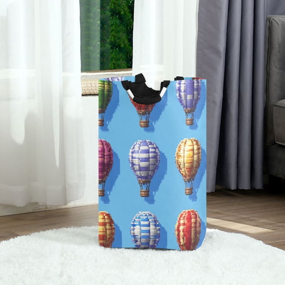 Hot Air Balloons Foldable Laundry Hamper 12.6x11x22.7in with Handles for Bathroom Bedroom Storage