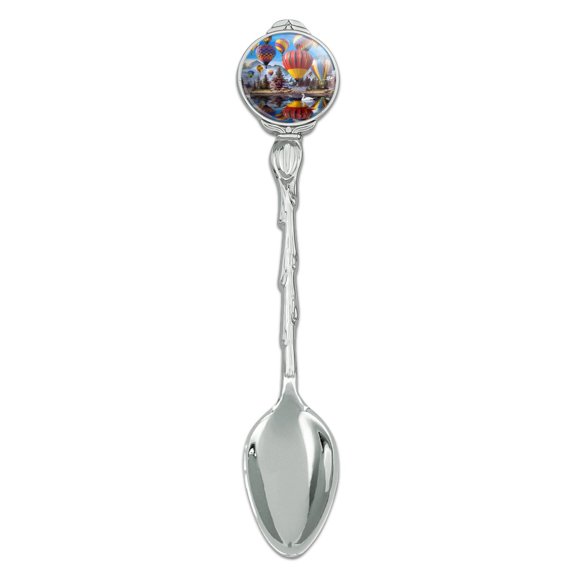Hot Air Balloons Mountain Reflections Novelty Collectible Demitasse Tea Coffee Spoon