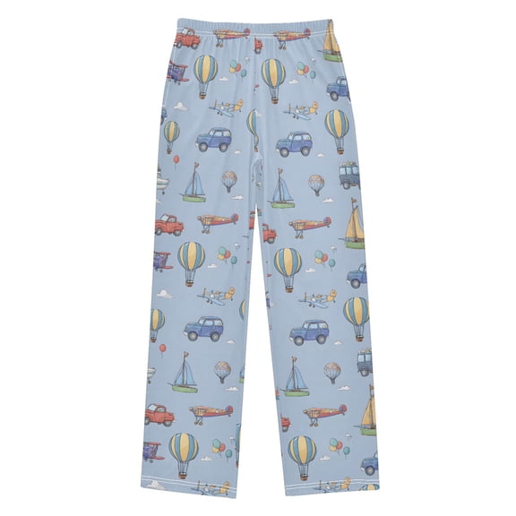 Hot Air Balloons Planes Cars Boats Christmas Pajama Pants Soft and Lightweight Elastic Waistband Christmas Pajama Pants