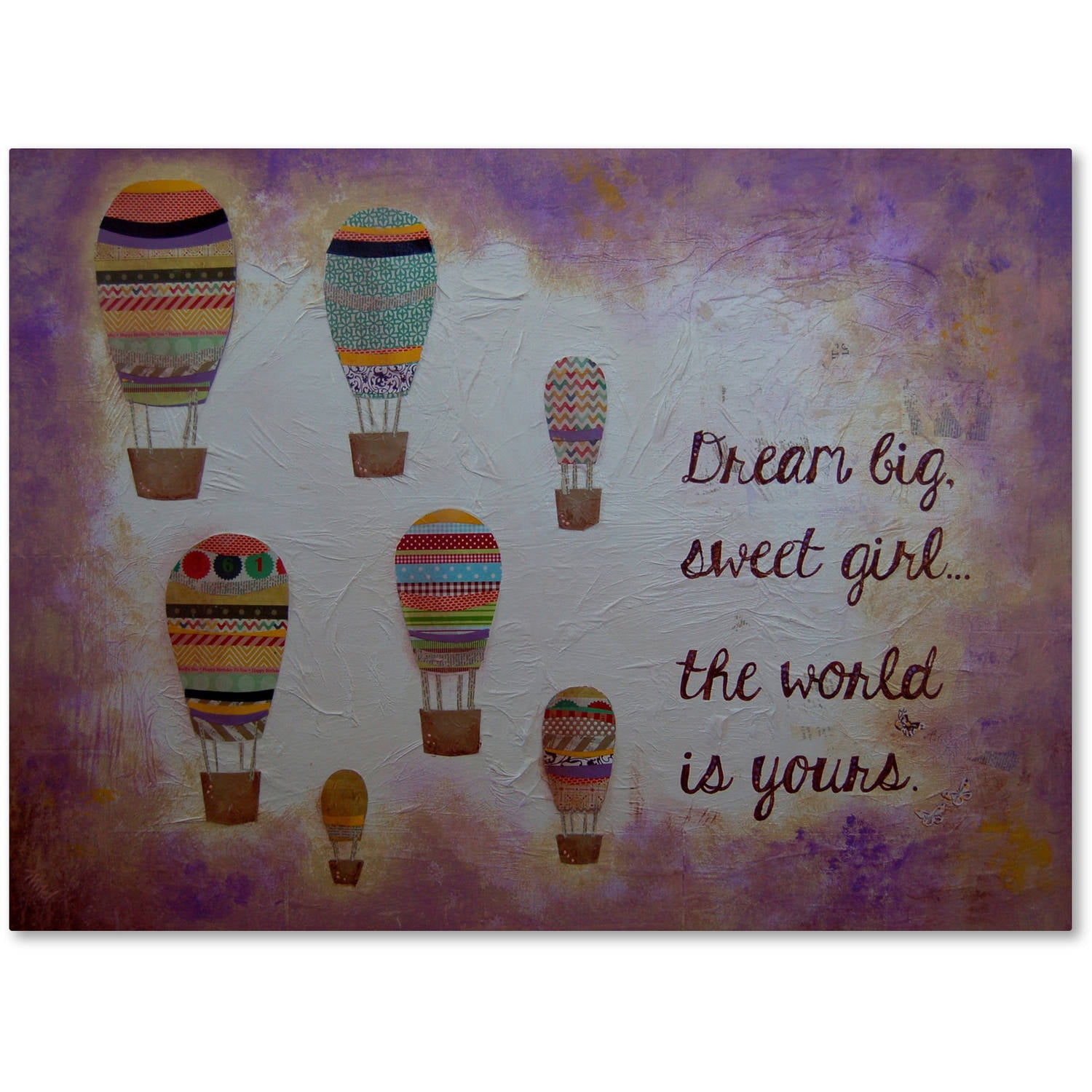 "Hot Air Balloons, Sweet Girl" Canvas Art by Nicole Dietz