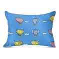 thumbnail image 1 of Hot Air Balloons and Clouds Soft Plush Pillow Cover, Zippered Design, Comfortable for Bedroom and Sofa, 1 of 9